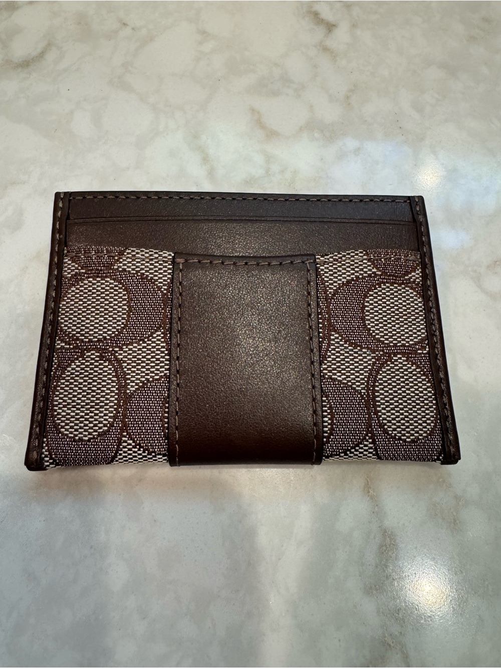 Coach Essential Card Case In Signature Jacquard - Picture 2 of 4